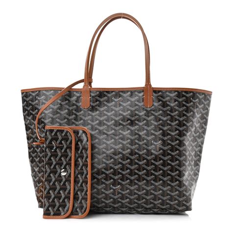 goyard goyardine pouch black gold|st louis goyardine bag.